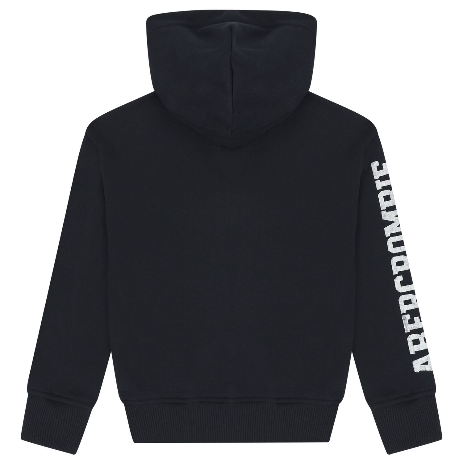 Boys Navy Blue Logo Hooded Zip Up Top, 1, hi-res