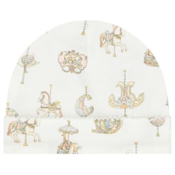 White Carousel Baby Hat