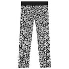 Girls Black & White Logo Leggings, 1, hi-res