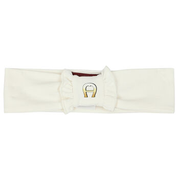 Baby Girls Ivory Logo Headband