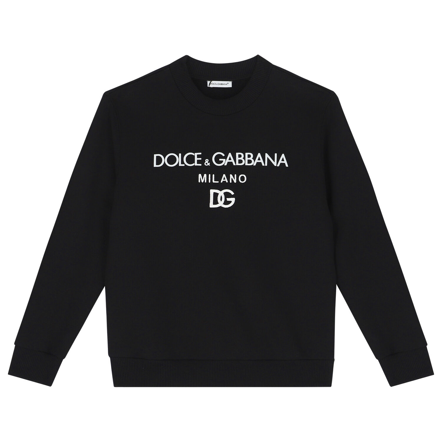 Boys Black Logo Sweatshirt, 1, hi-res image number null