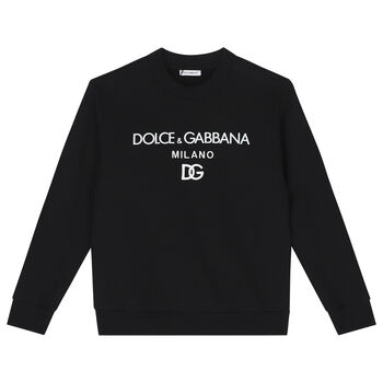 Boys Black Logo Sweatshirt