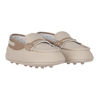 Baby Boys Beige Moccasins