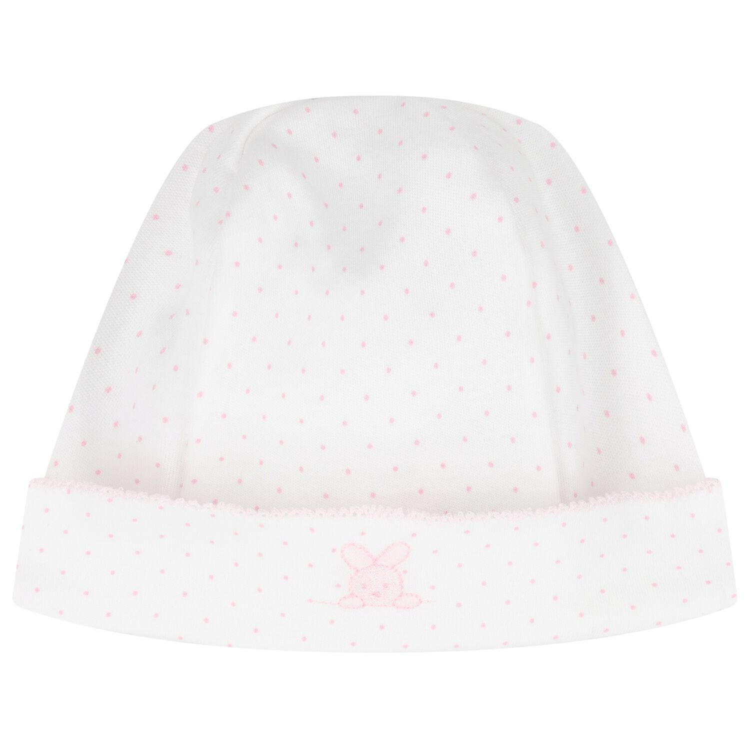 Baby Girls White & Pink Bunny Hat, 2, hi-res