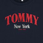 تيشيرت بنات بالشعار باللون الأزرق, 1, hi-res