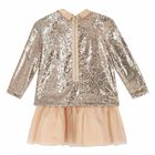 Girls Pink & Gold Embellished Dress, 1, hi-res