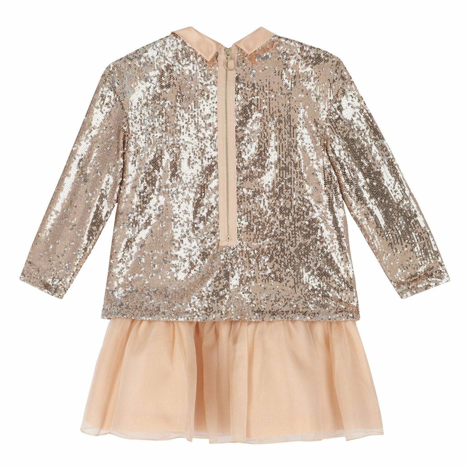 Girls Pink & Gold Embellished Dress, 1, hi-res image number null