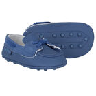 حذاء أولاد موكاسينز قبل المشي باللون الأزرق, 2, hi-res