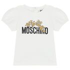 Younger Girls White Logo Shorts Set, 2, hi-res