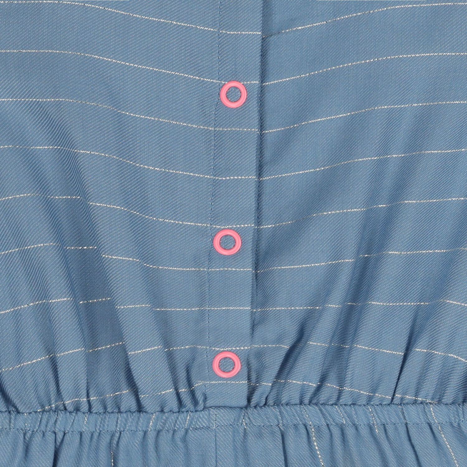 Girls Blue Striped Playsuit, 1, hi-res