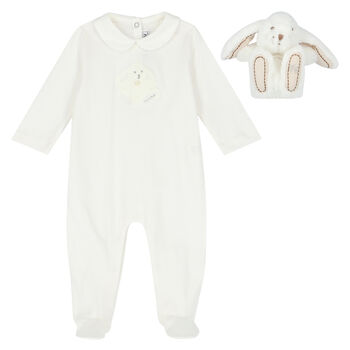Ivory Rabbit Babygrow Set