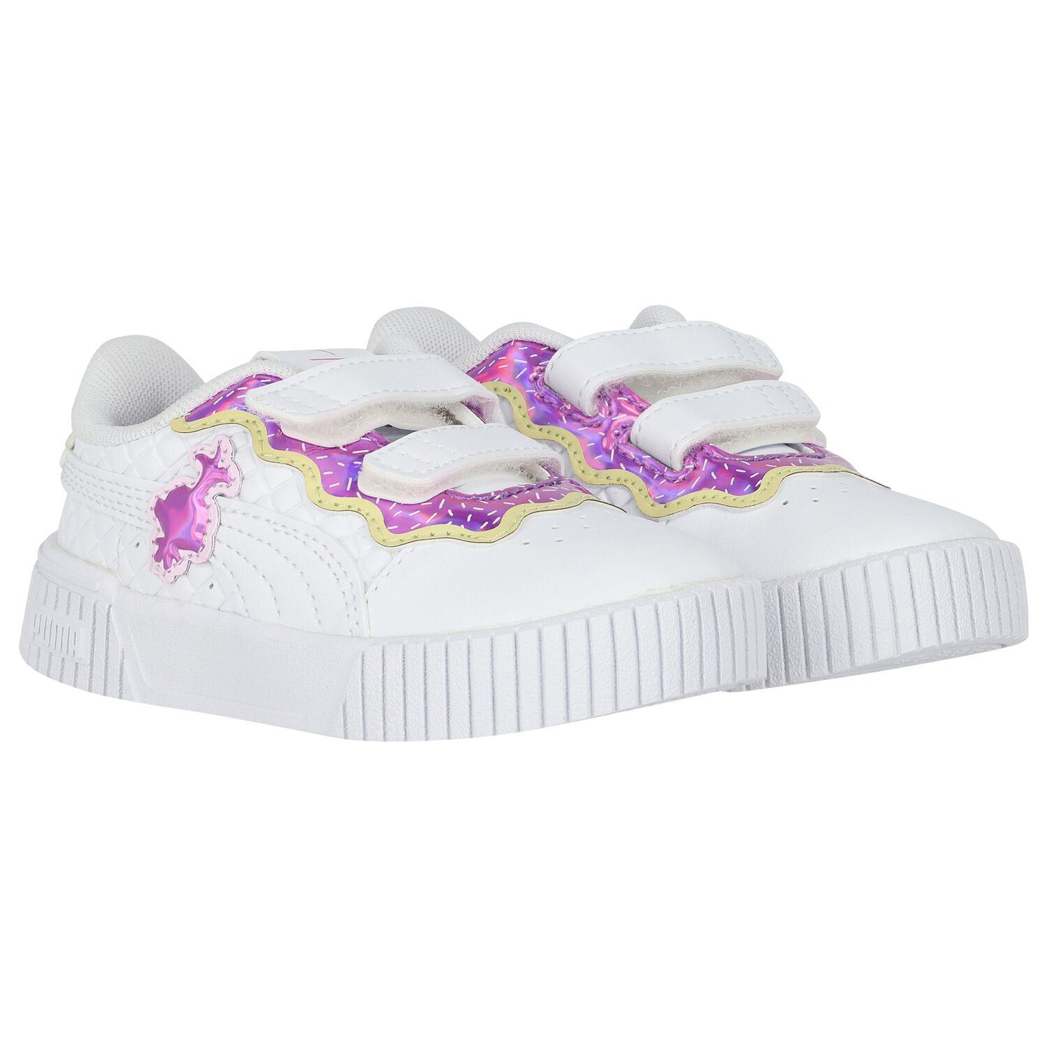 Younger Girls White & Pink Trolls Carina 2.0 Trainers, 1, hi-res image number null