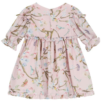 Younger Girls Pink Floral Dress