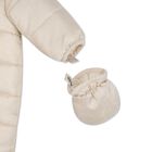 Baby Boys Beige Padded Snowsuit, 1, hi-res