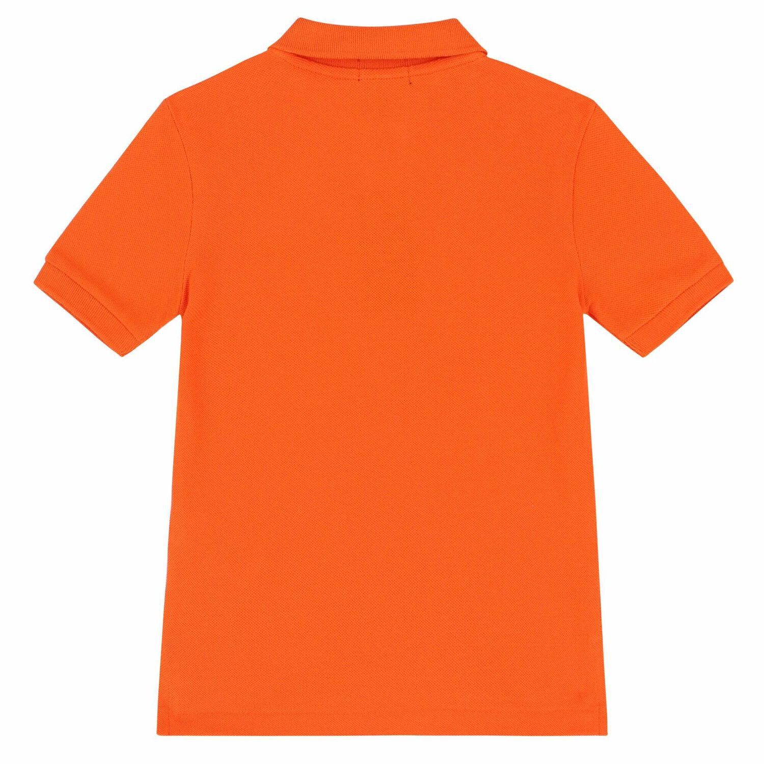 Boys Orange Logo Polo Shirt, 11, hi-res image number null