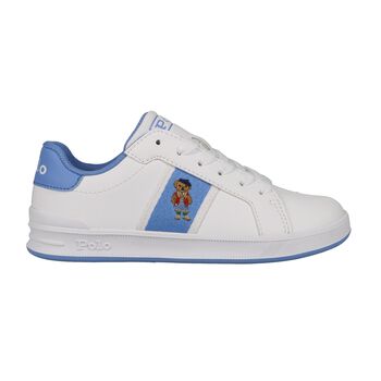Boys White & Blue Trainers