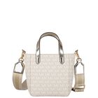 Girls Ivory & Gold Logo Bag, 1, hi-res