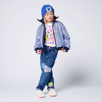 Girls Ivory Pony Long Sleeve Top