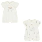 Baby Girls Ivory Rompers ( 2-Pack ), 1, hi-res