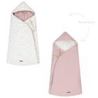 Baby Girls Ivory & Pink Hooded Reversible Nest, 3, hi-res