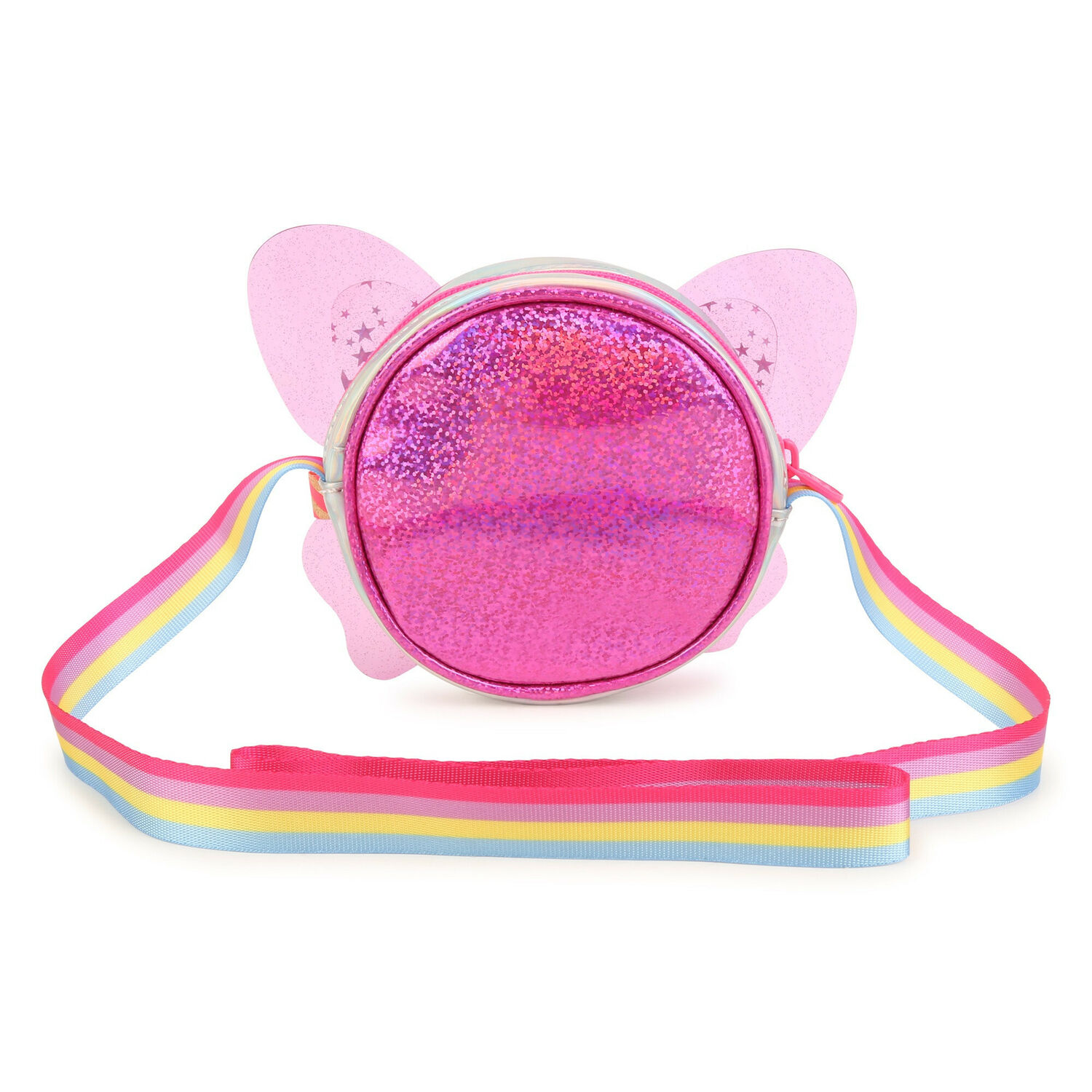 حقيبة يد علي شكل فراشة باللون الوردي للبنات (13 سم), 1, hi-res