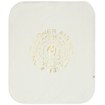 Ivory & Gold Logo Baby Blanket