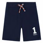 Boys Navy Logo Shorts, 1, hi-res