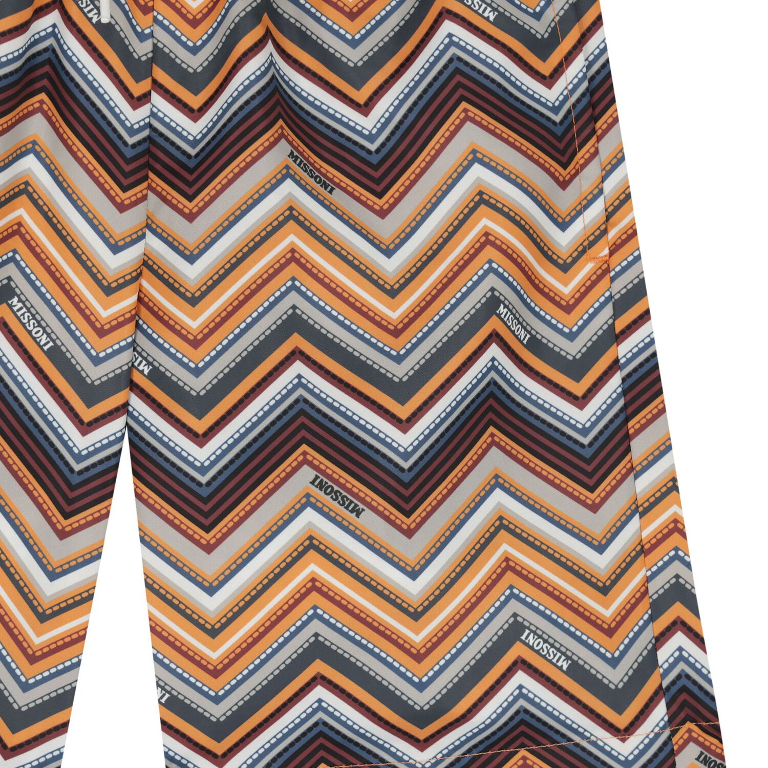 Boys Orange Zig Zag Swim Shorts, 1, hi-res image number null