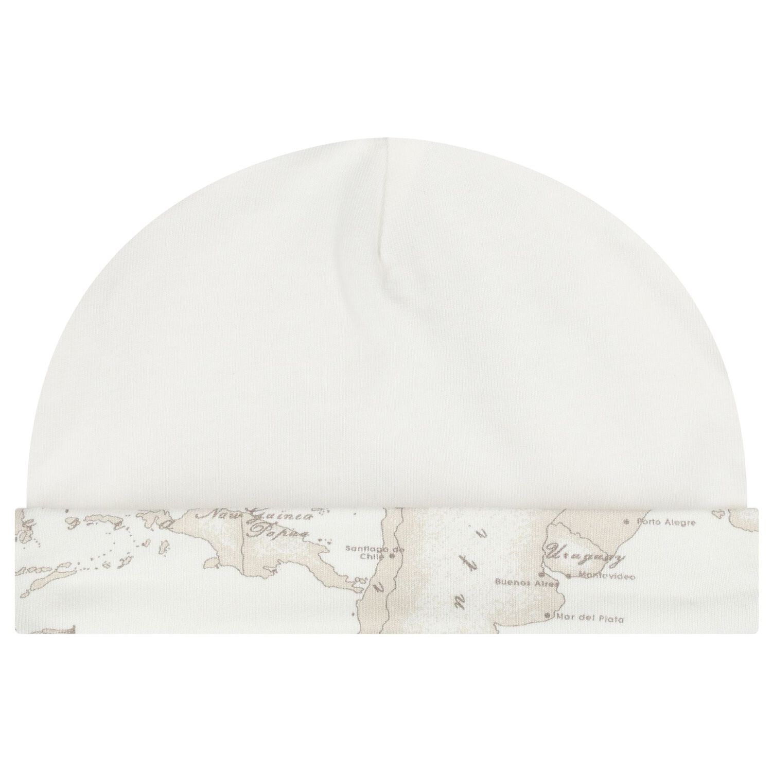 طقم هدايا لملابس الأطفال بتصميم خريطة جغرافية باللونين العاجي والبيج, 3, hi-res