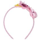 Girls Pink Flower Headband, 1, hi-res