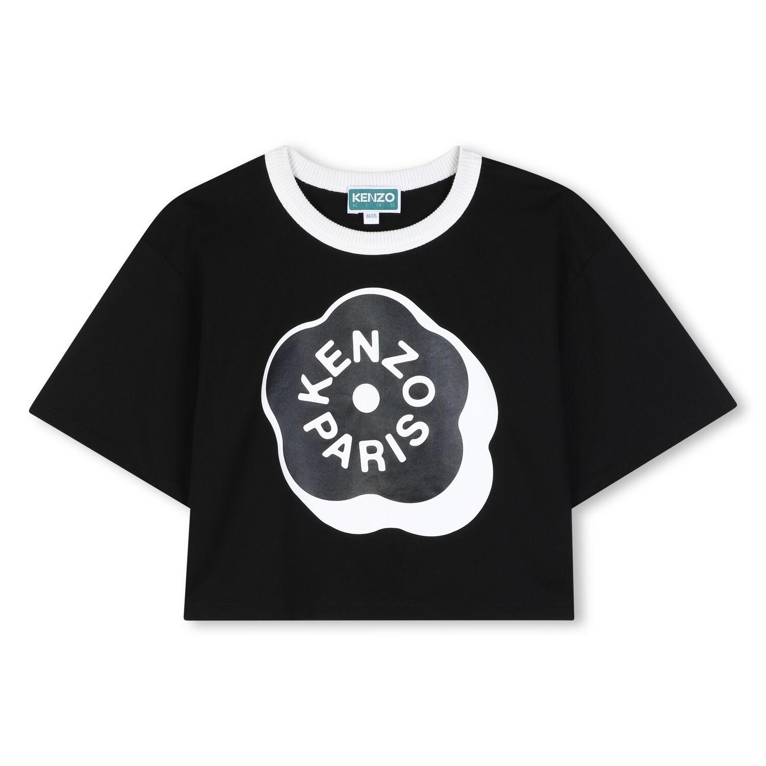Girls Black Boke Flower Logo T-Shirt, 2, hi-res