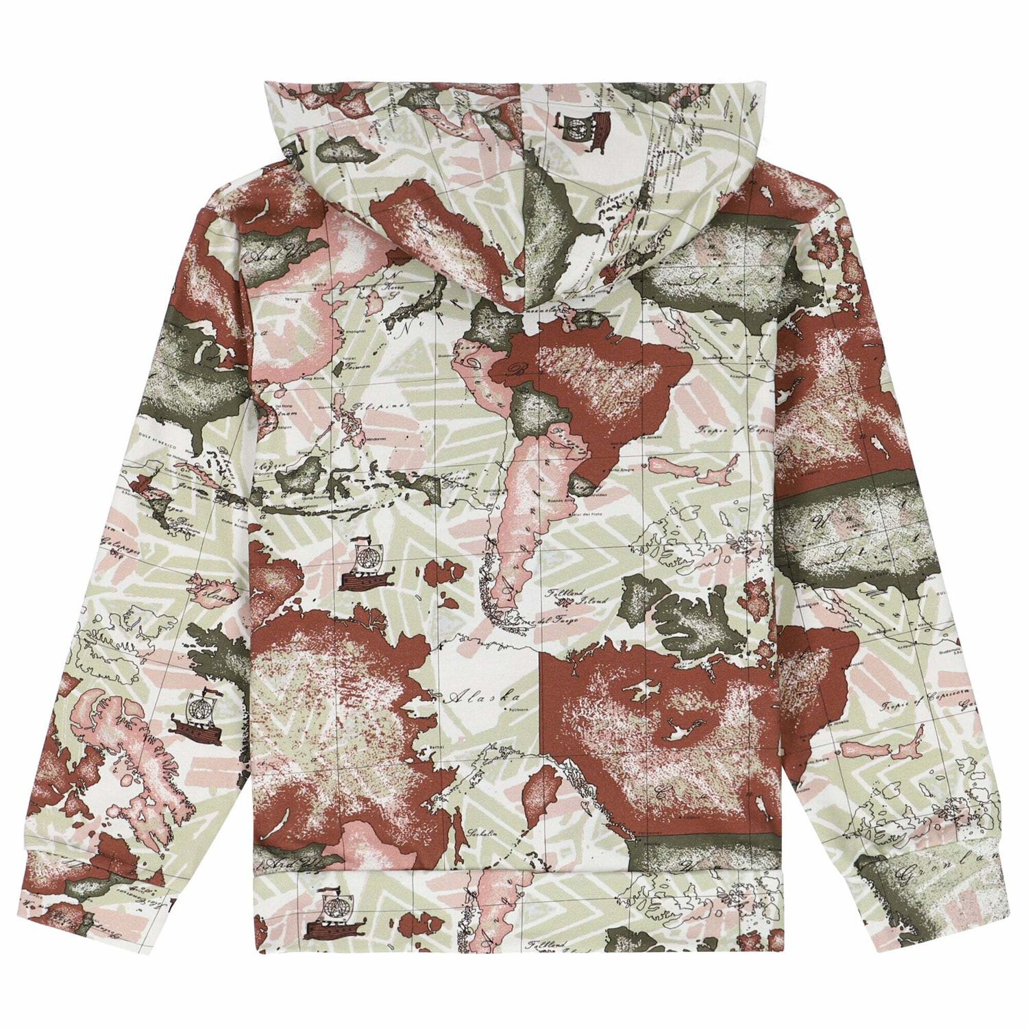 Boys Geo Map Hooded Top, 1, hi-res image number null