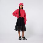 Girls Pink Logo Knitted Jumper, 1, hi-res