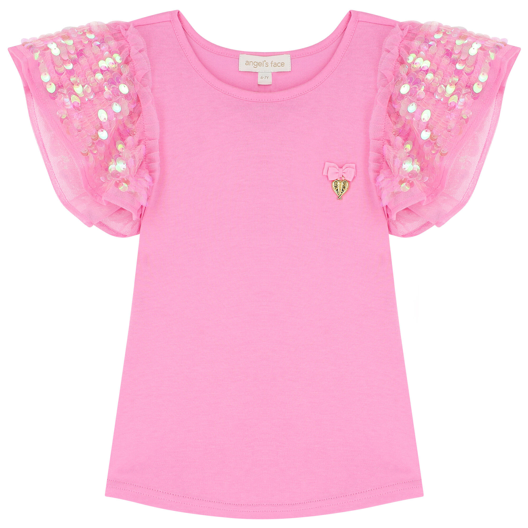 Ladies pink cheap sequin top