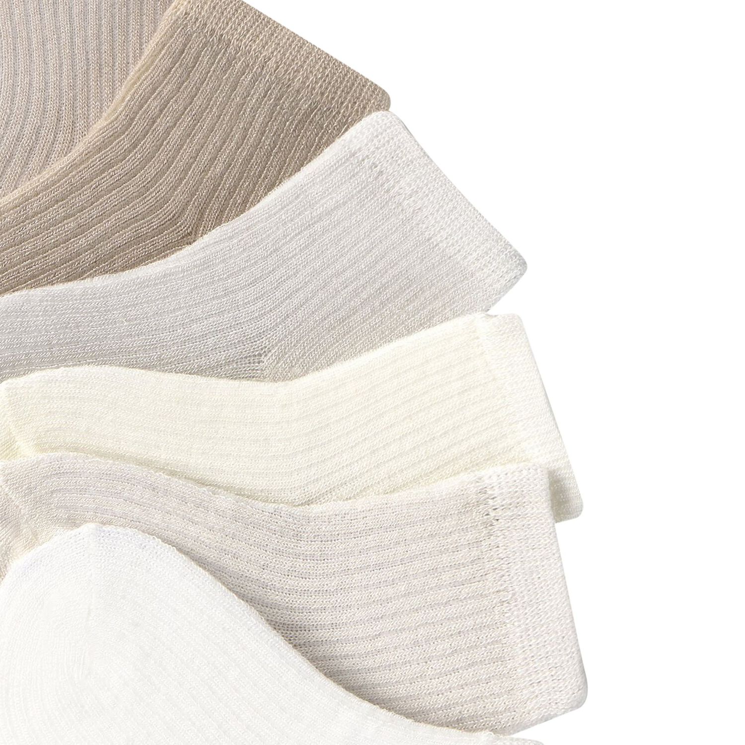 Beige & Ivory Baby Socks (6 Pack), 1, hi-res image number null