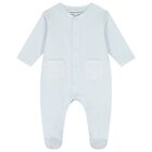 Baby Boys Blue Logo Babygrow Set, 4, hi-res