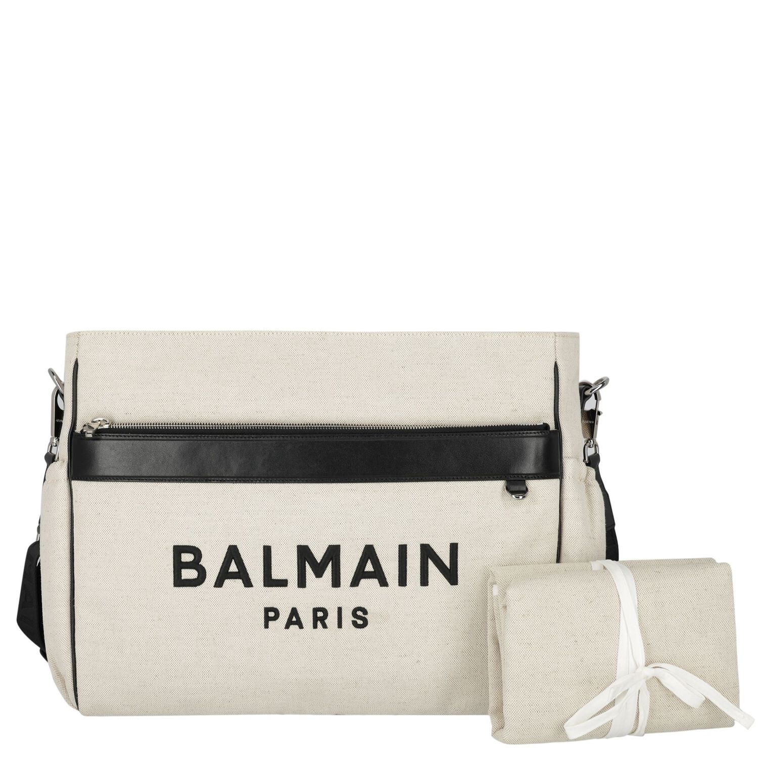 شنطة مواليد بالشعار باللون العاجي والأسود للأطفال  , 1, hi-res