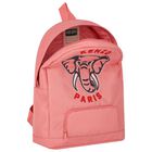 Girls Pink Elephant Logo Backpack, 1, hi-res