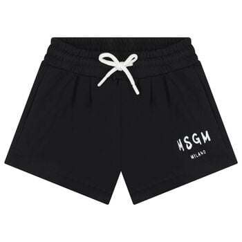 Girls Black Logo Shorts
