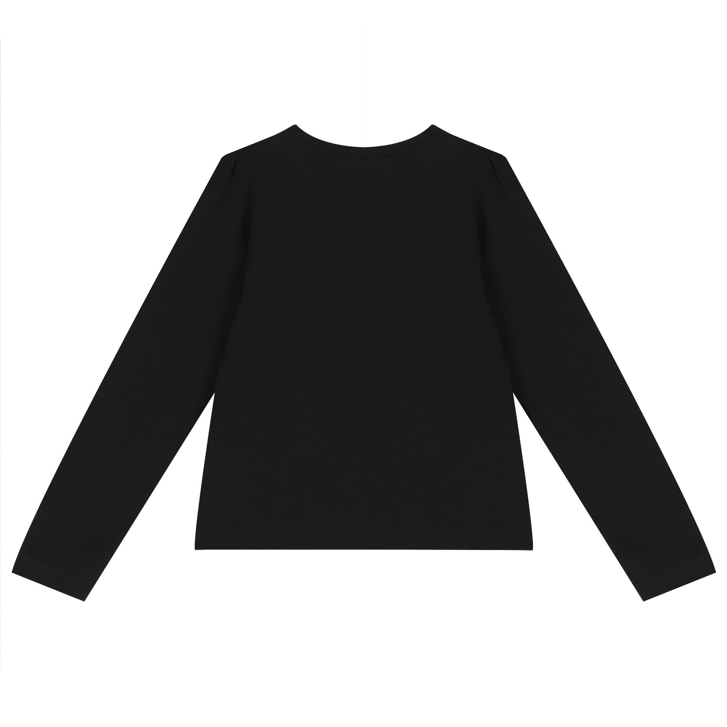 Girls Black Embellished Stars Long Sleeve Top, 1, hi-res image number null