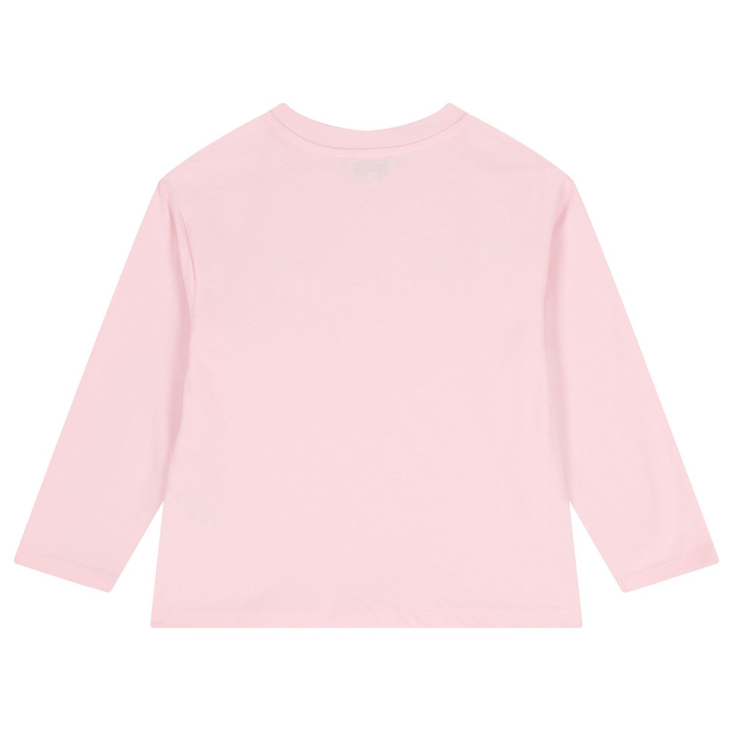 Girls Pink Logo Long Sleeve Top, 1, hi-res