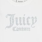 Girls White Crystal Embellished Diamant&eacute; Logo T-Shirt, 1, hi-res