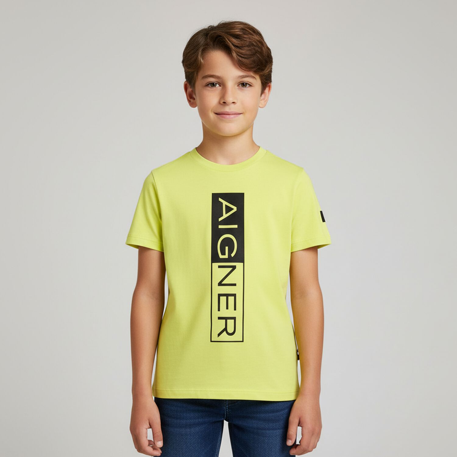 Boys Green Logo T-Shirt, 2, hi-res image number null