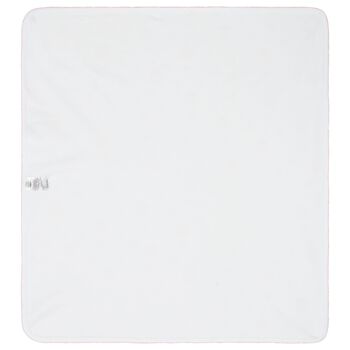 Baby Girls White & Pink Carousel Blanket