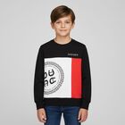 Boys Black, White & Red Logo Sweatshirt, 1, hi-res