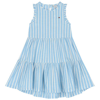 Girls Blue Logo Dress