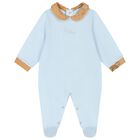 Baby Boys Blue & Beige Geo Map Babygrow Gift Set, 2, hi-res