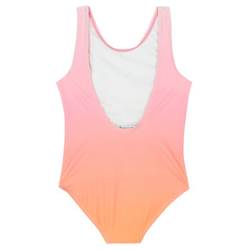 Girls Pink Logo Swimsuit