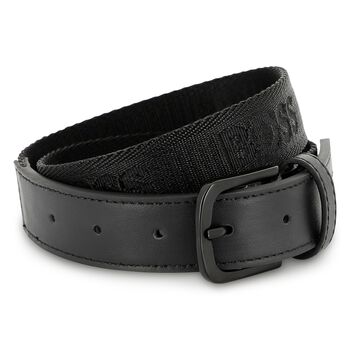 Boys Black Logo Belt