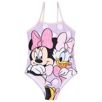 Girls Purple Minnie Mouse & Daisy Disney Swimsuit